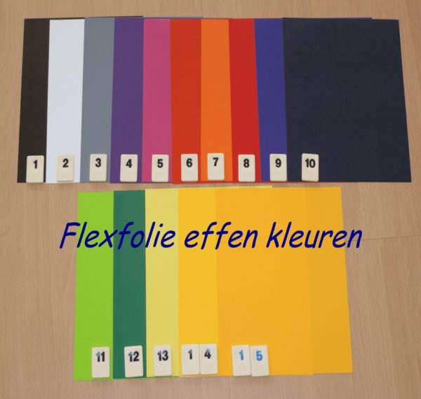 Flex Folie 15 Effenkleuren VOORDEEL PAKKET PK0XSTFLEXE15 voor maar €19,99 Cityplotter Zaandam