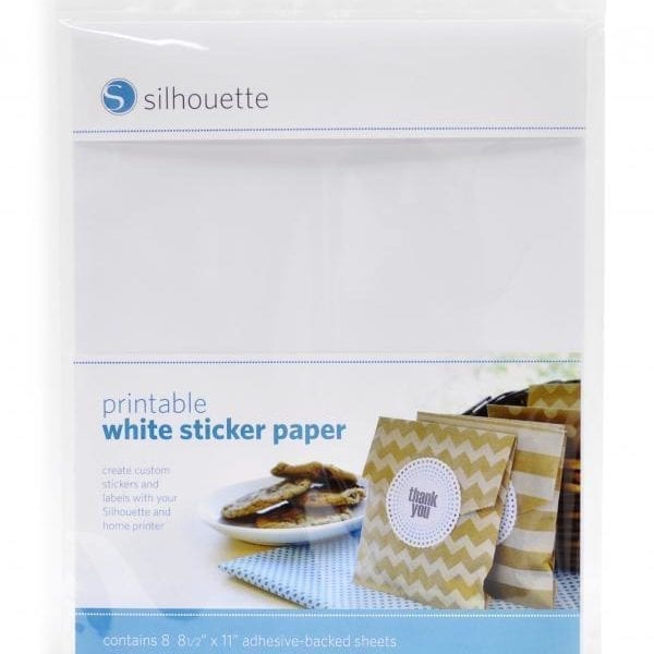 Silhouette printbaar printbare witte stickervellen printable adhesive sticker white foil paper MEDIA-WHT-ADH-3T 814792012277 Cityplotter Zaandam