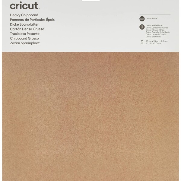 Heavy Chipboard 2 mm 28 x 28 cm 5 sheets (2007761) Cricut