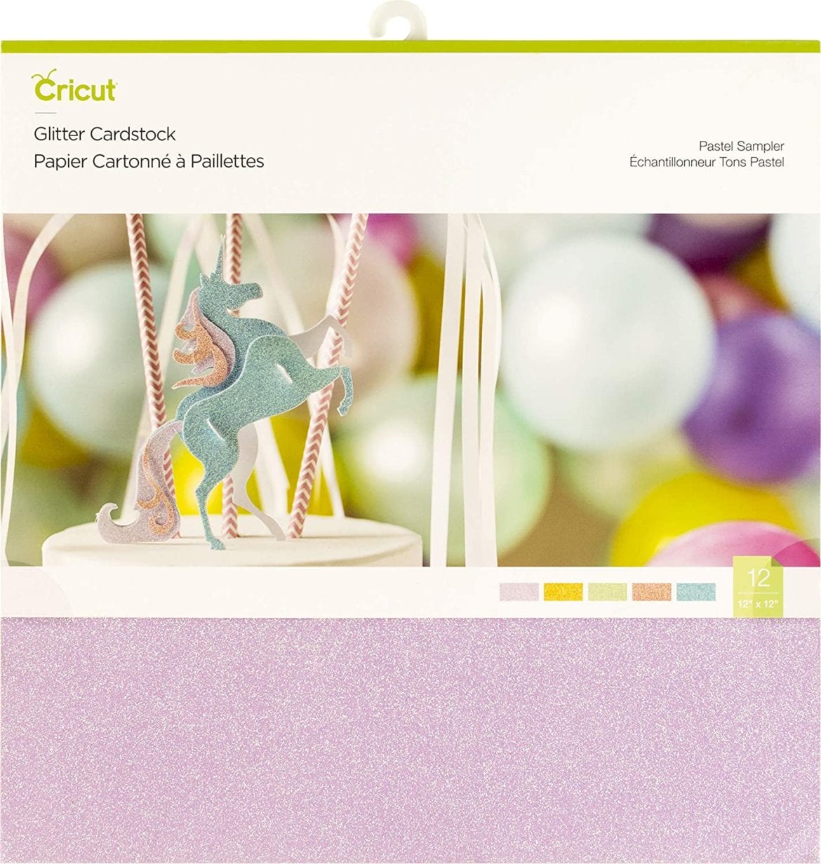 Cricut Glitter Cardstock Pastel 10 sheets 30,5 cm x 30,5 cm 2004903