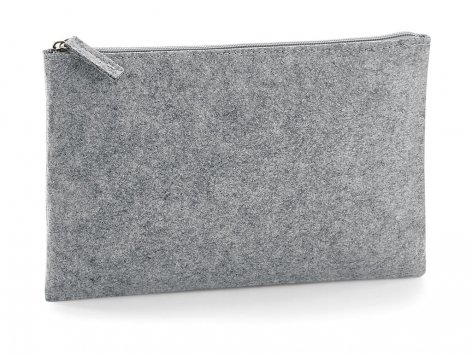 felt accessory pouch grey melange cityplotter