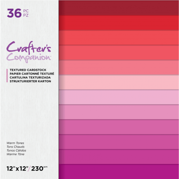Crafter's Companion Warm Tones 12x12 Inch Textured Cardstock (CC-PAD12-T-WAR) EAN 709650926202