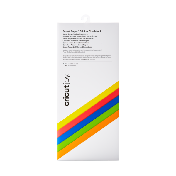 Cricut Smart Sticker Cardstock Brightbow Sampler (10pcs) (2008871)  EAN 093573534720 cityplotter