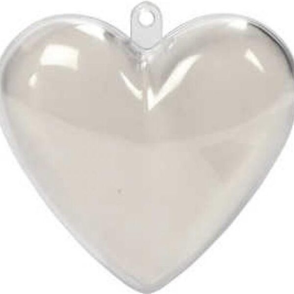 plastic hart dubbel transparant 7 cm cityplotter
