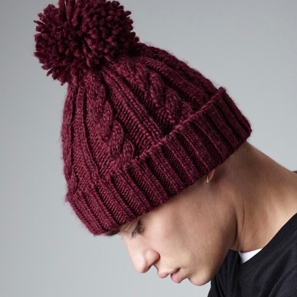 Cable Knit Melange Beanie