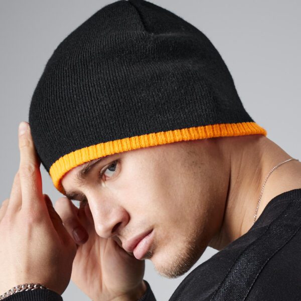 Two-Tone Beanie Knitted Hat