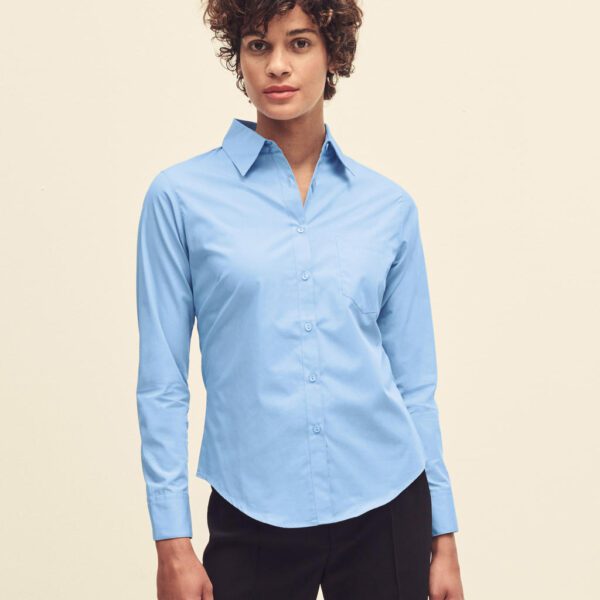 Ladies Poplin Shirt LS