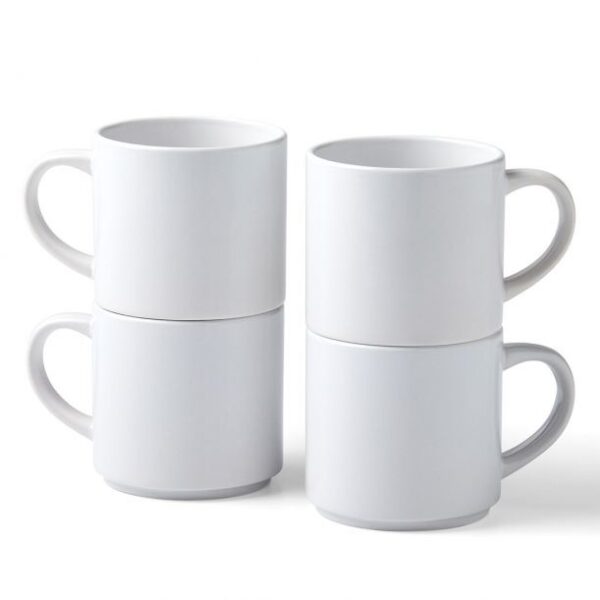 Cricut Ceramic Mug Blank White Stackable 300ml (4pcs) (2009392) EAN 093573747908