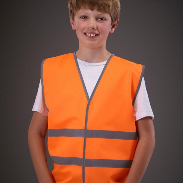 Kids Fluo Reflective Border Waistcoat