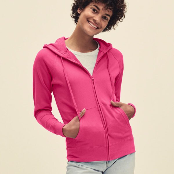 Ladies Lightweight Hooded Sweat Jacket