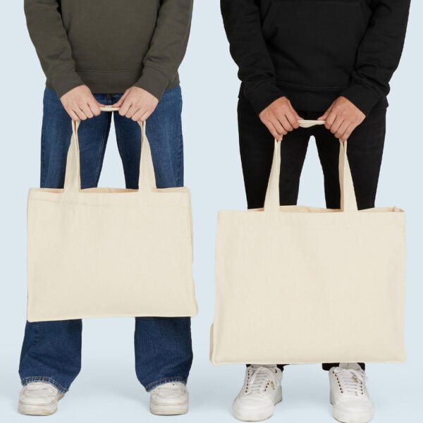 Canvas Wide Shopper with Fold LH