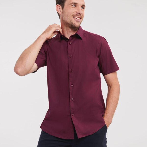 Fitted Short Sleeve Stretch Shirt