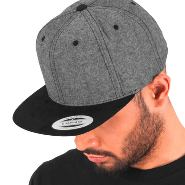 Chambray-Suede Snapback