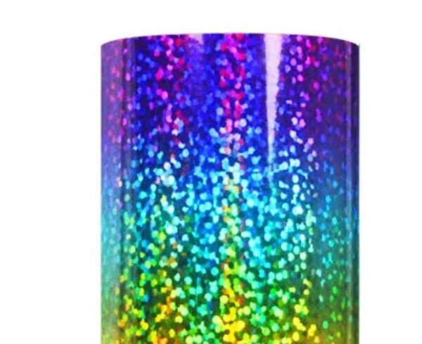 Holografisch Sparkle Rainbow Teckwrap