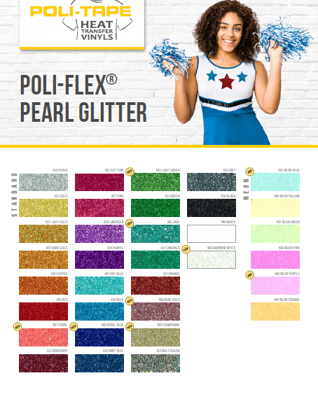 Poli-Flex Pearl Glitter Kleurkaart