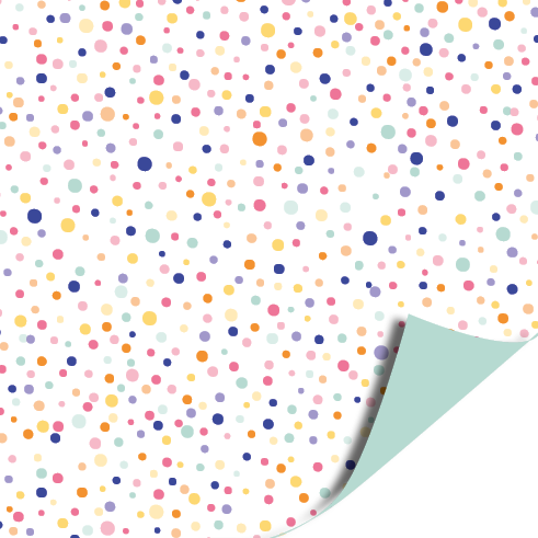Cadeaupapier Confetti Feest / Mint