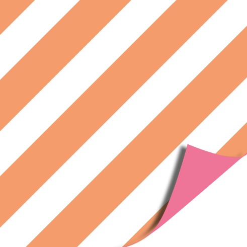 Cadeaupapier Stripes White / Orange