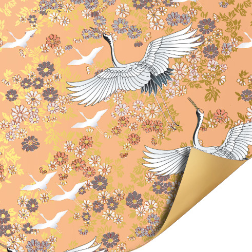 Cadeaupapier Cranes / Peach