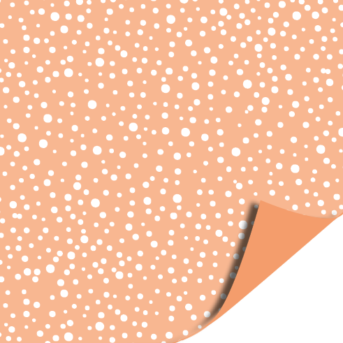 Cadeaupapier Confettifeest Peach / White
