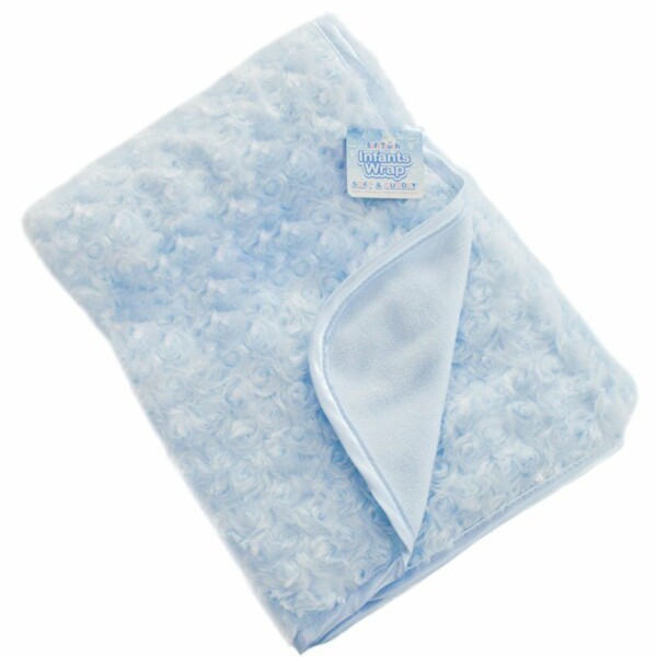 Deken Blauw Rozen Motief