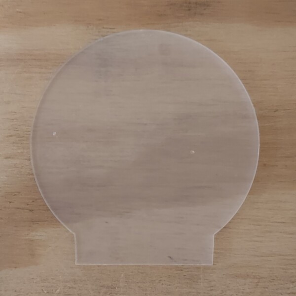 Rond Plexiglas voor led lampje 12 cm