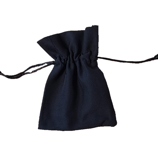 Stof Zakje Zwart  9cm x 12cm 1 stuk