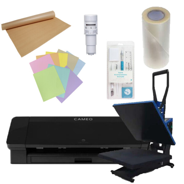 Silhouette Cameo 4 zwart + Calortrans Pers Heavy Duty Magnetic Pro TOTAAL VOORDEEL PAKKET