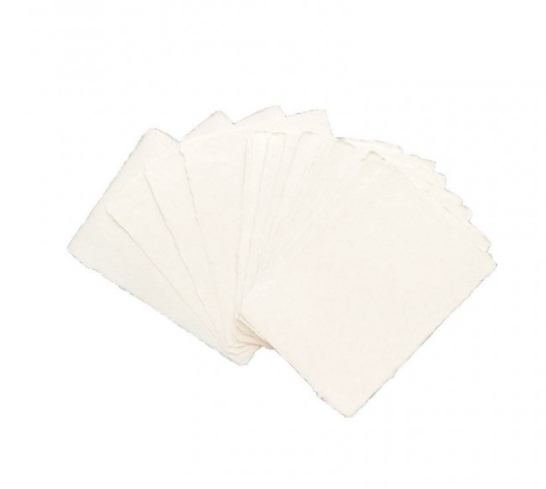 Kaart Gampi 10,5 cm x 15,5 cm ivoor-wit set van 5