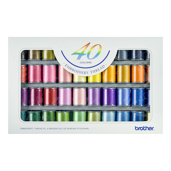 Brother SA740 40-Colour Embroidery Thread Set / borduurgaren