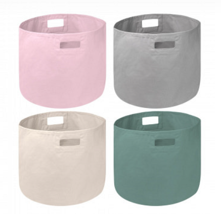 Canvas Storage Mand Naturel en Grijs