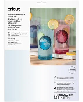 Cricut Printable Waterproof Sticker Set Transparent 6 vel 2011892